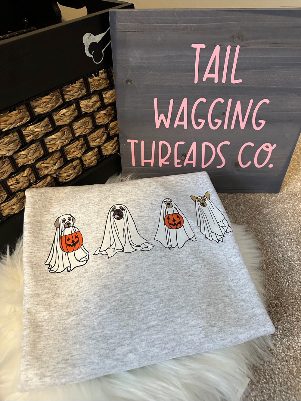 Ghostly Paws Halloween Crewneck